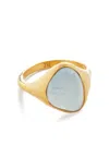 Monica Vinader Rio Stone Signet Ring In Gold