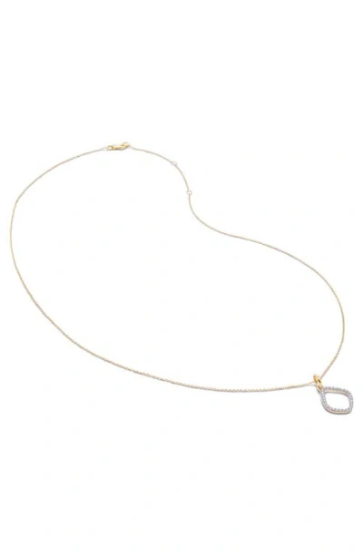 Monica Vinader Riva 14k Gold Lab Grown Diamond Pendant Necklace