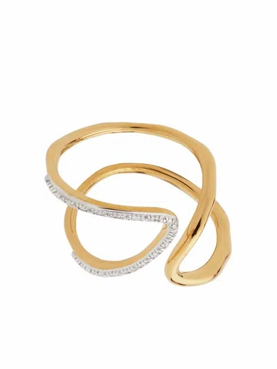 Monica Vinader Riva Asymmetric-design Ring In Gold
