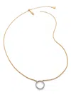 Monica Vinader Riva Crystal-embellished Necklace In Gold