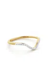 Monica Vinader 18ct Gold-plated Vermeil Silver Riva Diamond Wishbone Stacking Ring In Gold