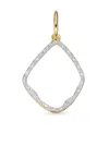 Monica Vinader Riva Hoop Diamond Pendant Charm In Gold