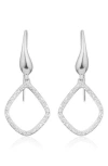 Monica Vinader Womens Riva Kite Sterling Silver And Diamond Earrings In Silver