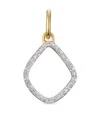 Monica Vinader Riva Kite Diamond Pendant Charm In Gold