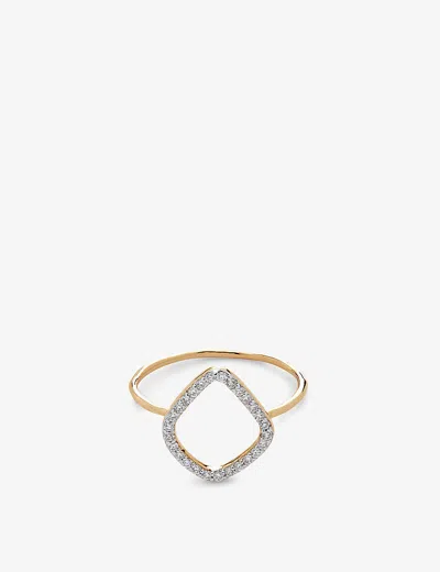 Monica Vinader Womens Yellow Gold Riva Kite Lab Grown Diamond And 14ct Solid-gold Ring