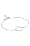 Monica Vinader Riva Large Hoop Diamond Bracelet In Silver