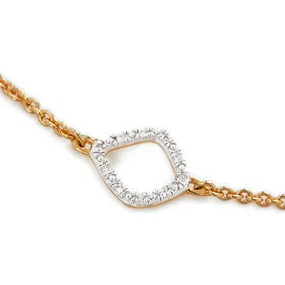 Monica Vinader Riva Mini Kite Diamond Bracelet In Gold