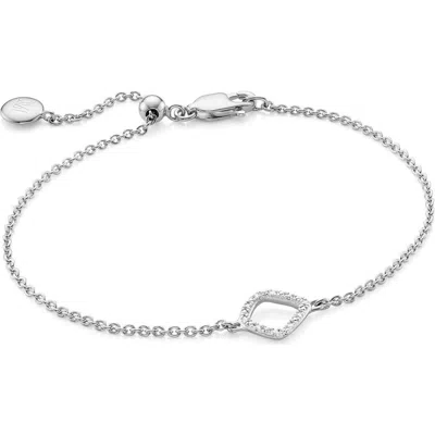 Monica Vinader Riva Mini Kite Diamond Bracelet In Metallic