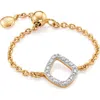 Monica Vinader Riva Mini Kite Diamond Friendship Ring In Yellow Gold/diamond