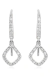 Monica Vinader Riva Mini Kite Diamond Pavé Drop Earrings In Silver