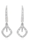 Monica Vinader Riva Mini Kite Diamond Pavé Drop Earrings In Silver/diamond