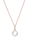 Monica Vinader Riva Mini Kite Diamond Pavé Pendant Charm In Rose Gold/diamond