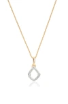 Monica Vinader Riva Mini Kite Diamond Pavé Pendant Charm In Yellow Gold/diamond