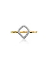 Monica Vinader Riva Kite 18ct Yellow-gold Vermeil And Diamond Stacking Ring In Gold
