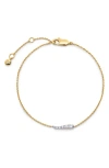 Monica Vinader Riva Pavé Lab Grown Diamond Bracelet In Gold