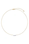 Monica Vinader Riva Pavé Lab Grown Diamond Necklace In Gold