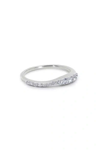 Monica Vinader Riva Pavé Lab Grown Diamond Ring In Metallic
