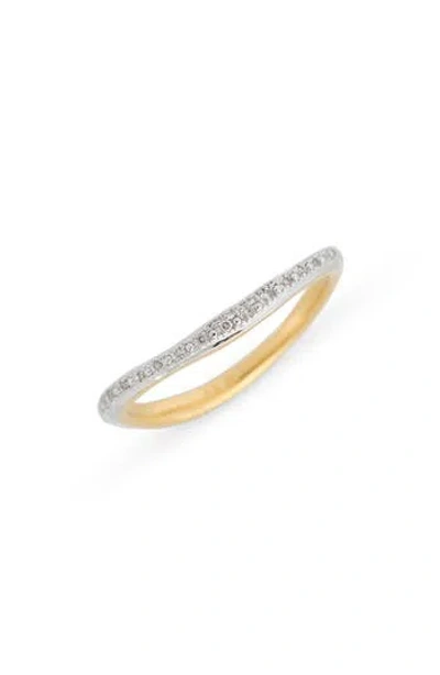 Monica Vinader Riva Wave Pavé Diamond Eternity Ring In Gold