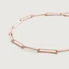 Monica Vinader Rose Gold Alta Long Link Necklace Adjustable 43cm/17'
