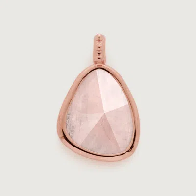 Monica Vinader Rose Gold Deia Gemstone Pendant Rose Quartz In Neutral