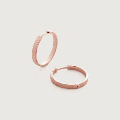 Monica Vinader Rose Gold Disco Small Hoop Earrings