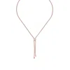 Monica Vinader Womens Rose Gold Fiji Button 18ct Rose-gold Vermeil And Diamond Necklace 1 Size