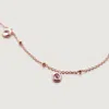 Monica Vinader Rose Gold Mini Gemstone Chain Necklace Pink Tourmaline