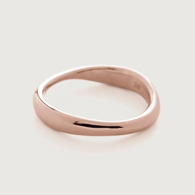 Monica Vinader Rose Gold Nura Reef Stacking Ring