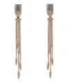 Monica Vinader Rose Gold Vermeil Baja Deco Thin Labradorite Cocktail Earrings In Gold