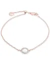 Monica Vinader Rose Gold Plated Vermeil Silver Riva Mini Diamond Circle Bracelet In Rose Gold