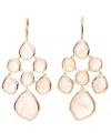 Monica Vinader Rose Gold Vermeil Siren Rose Quartz Chandelier Drop Earrings In Gold