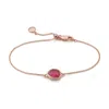 Monica Vinader Siren Pink Quartz Fine Chain Bracelet In Pink/rose Gold