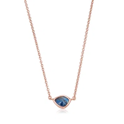 Monica Vinader Rose Gold Siren Mini Nugget Necklace Adjustable 46cm/18' Kyanite