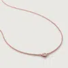 Monica Vinader Rose Gold Siren Mini Nugget Necklace Adjustable 46cm/18' Rose Quartz In Pink/rose Gold