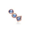 Monica Vinader Rose Gold Siren Single Climber Earring Kyanite In Blue/rose Gold