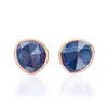 Monica Vinader Rose Gold Siren Stud Earrings Kyanite