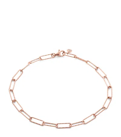 Monica Vinader Rose Gold Vermeil Alta Bracelet In Brown