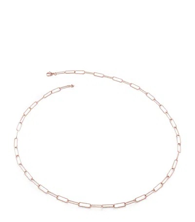 Monica Vinader Rose Gold Vermeil Alta Necklace In Brown
