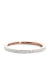 Monica Vinader Rose Gold Vermeil And White Diamond Eternity Ring In Multi