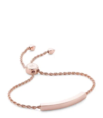 Monica Vinader Rose Gold Vermeil Linear Friendship Bracelet
