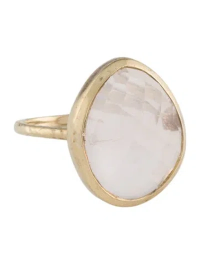 Pre-owned Monica Vinader Rose Quartz Cocktail Ring In Multi