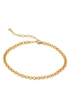 Monica Vinader Round Link Chain Bracelet In Gold