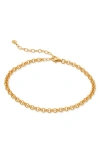 Monica Vinader Round Link Chain Bracelet In Gold Vermeil