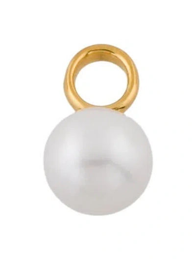 Pre-owned Monica Vinader Round Pearl Pendant In Multi