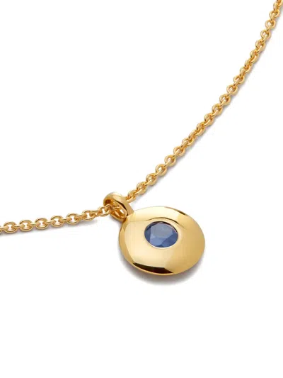 Monica Vinader Round-pendant Necklaces In Brown