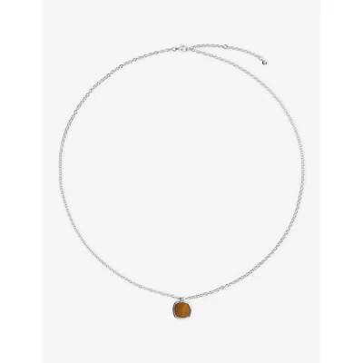 Monica Vinader S Delphi Gemstone Sterling Silver And Tiger's Eye Necklac