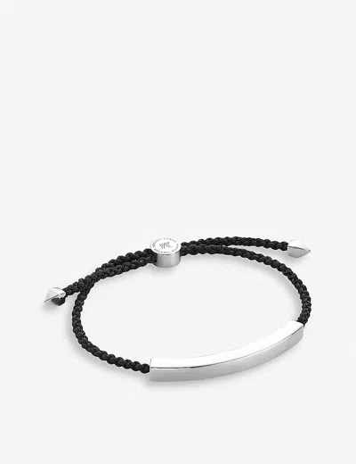 Monica Vinader Mens Silver Linear Sterling Silver Friendship Bracelet