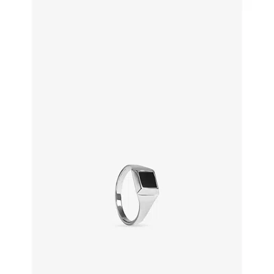 Monica Vinader S Signature Signet Sterling Silver And Black Onyx Ring