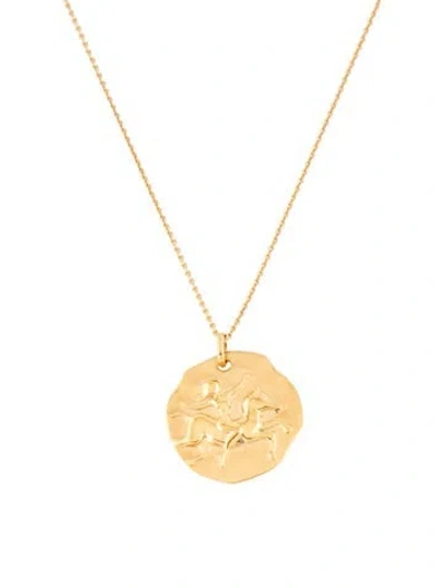 Pre-owned Monica Vinader Sagittarius Zodiac Chain Necklace, 18" In Multicolor