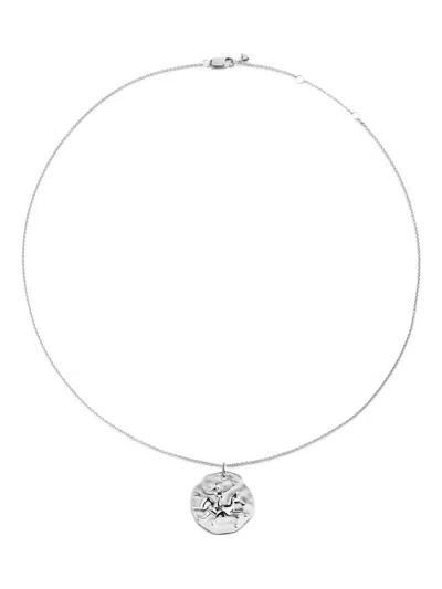 Monica Vinader Sagittarius Zodiac Necklace In Silver